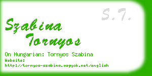 szabina tornyos business card